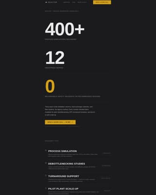 Reactor - Trusted Chemicalengineering Landing Page Template