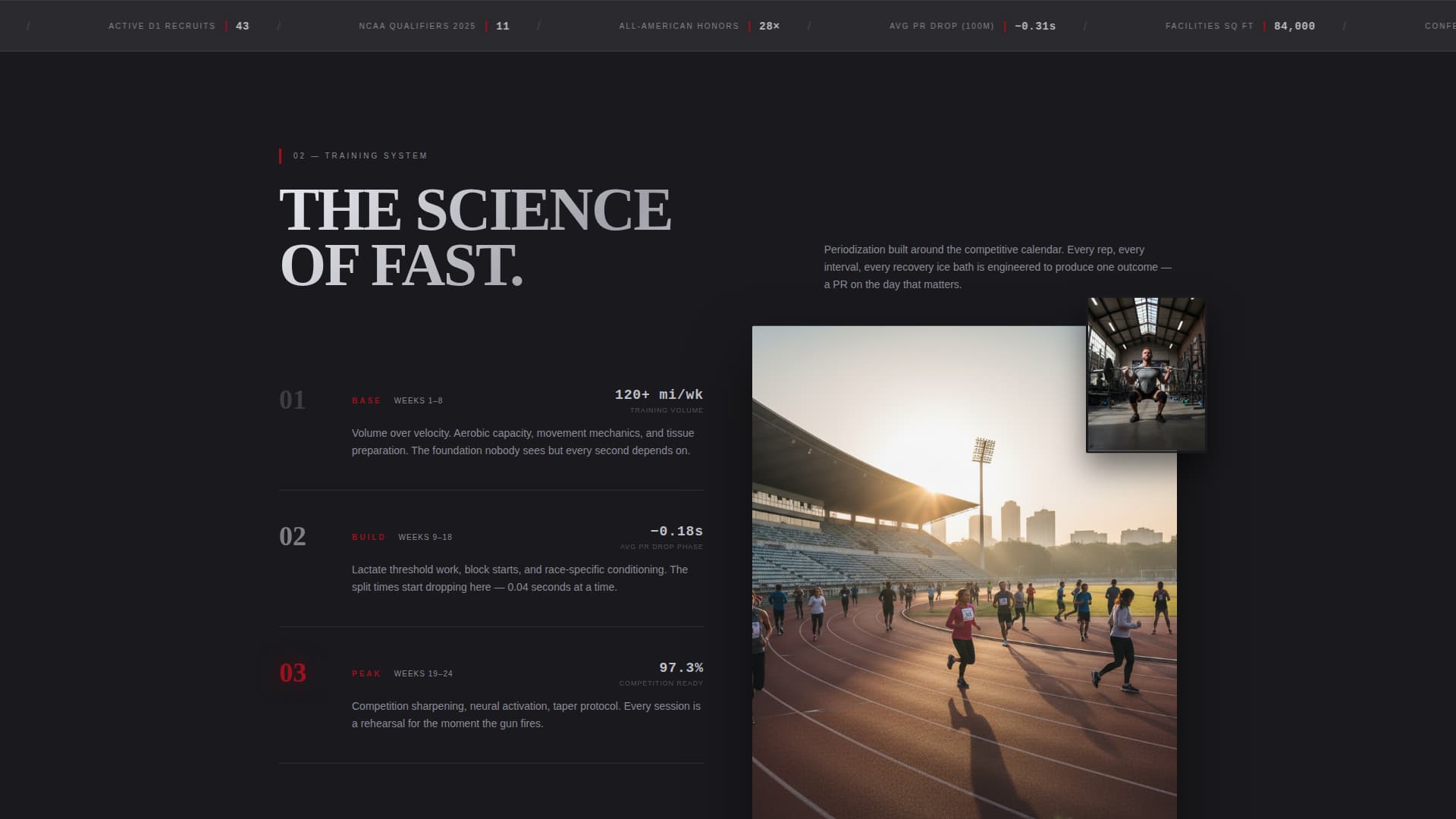 Stride - Powerful Track & Field Landing Page Template