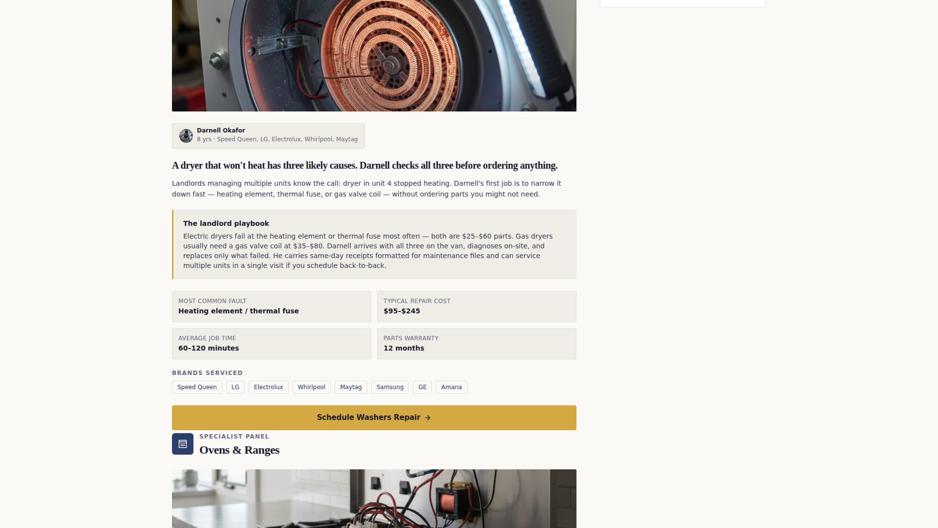 Wrench - Trusted Appliance Landing Page Template