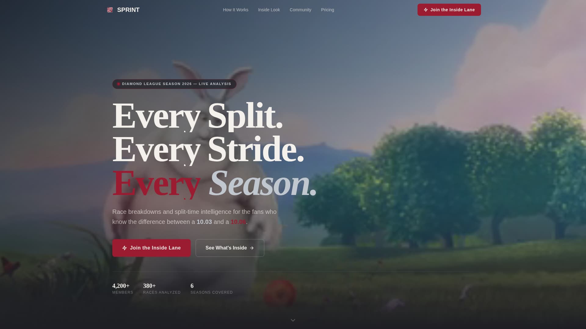 Dash — Elite Track Athletics Landing Page Template