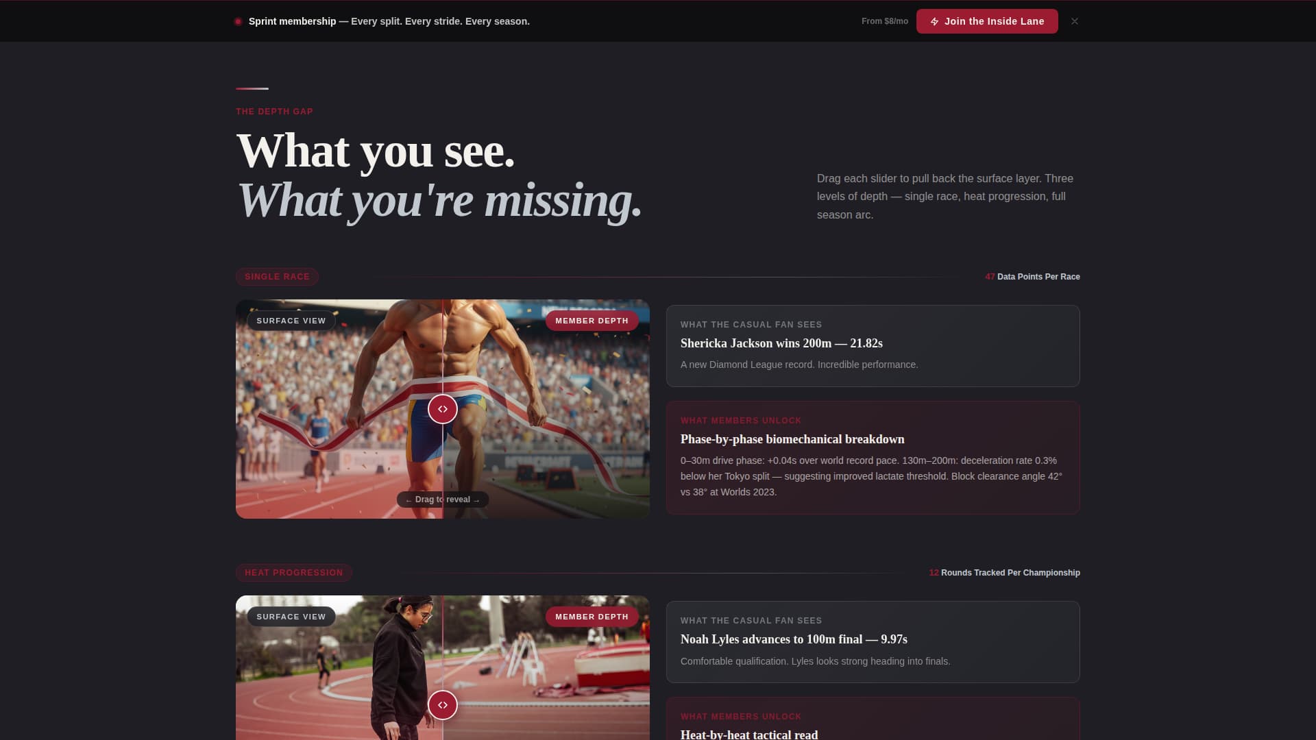 Dash — Elite Track Athletics Landing Page Template