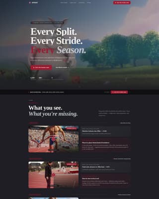 Dash — Elite Track Athletics Landing Page Template