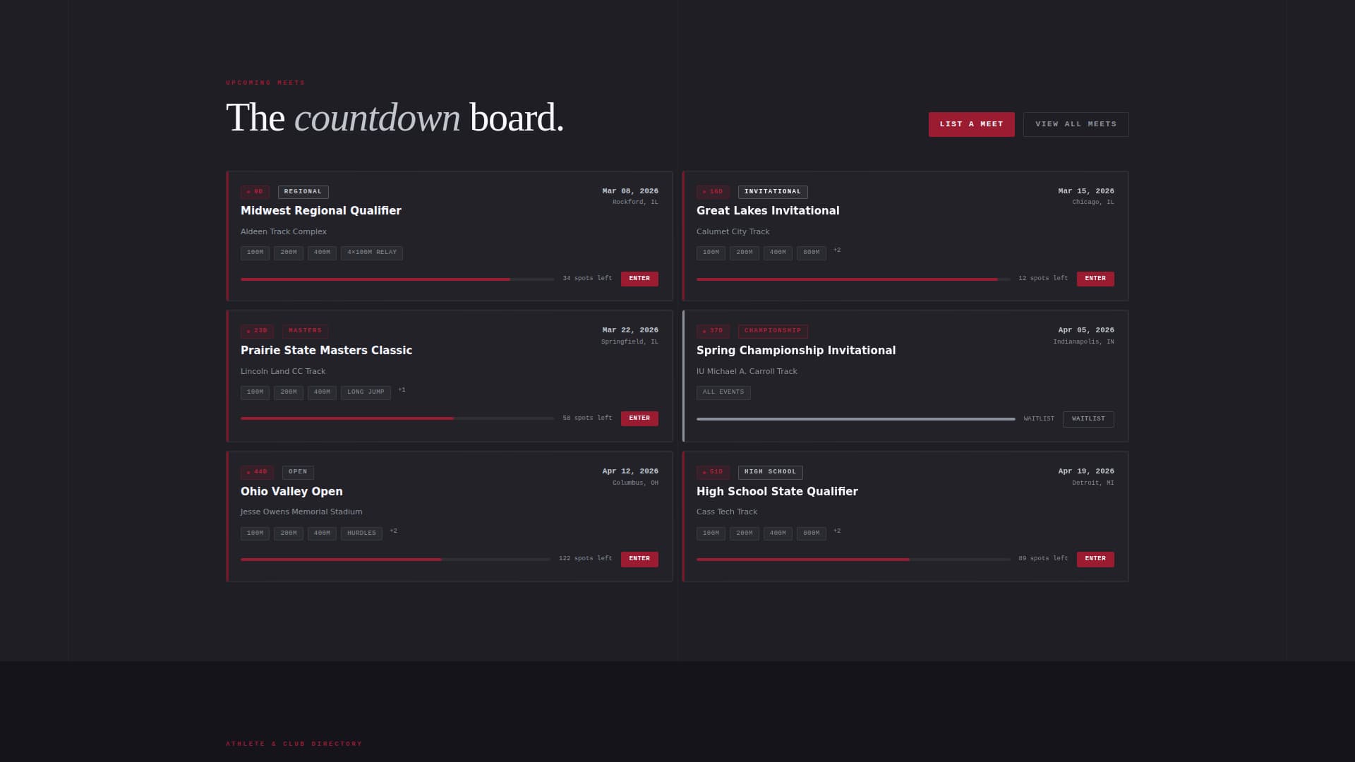 Sprint - Dynamic Track Landing Page Template