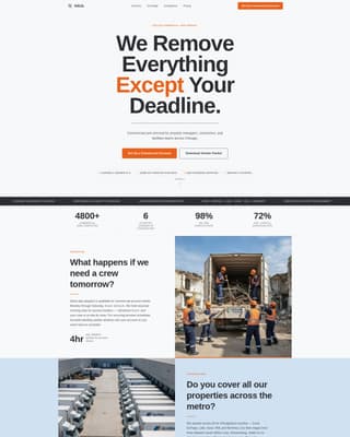Remove — Efficient Junk Removal Landing Page Template