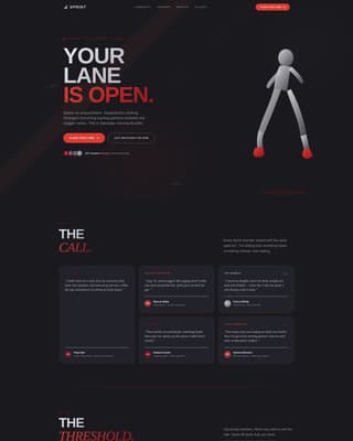 Sprint - Dynamic Track & Field Landing Page Template