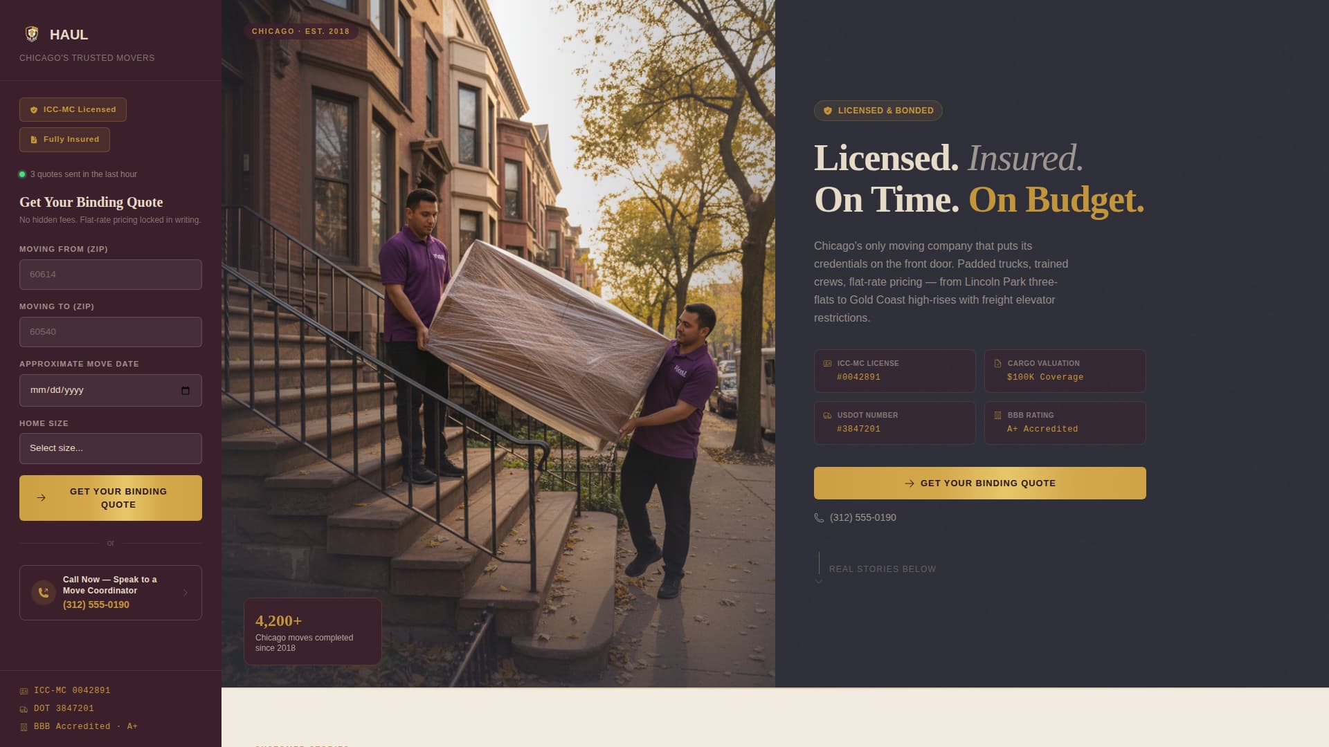 Transit — Rapid Relocation Services Landing Page Template