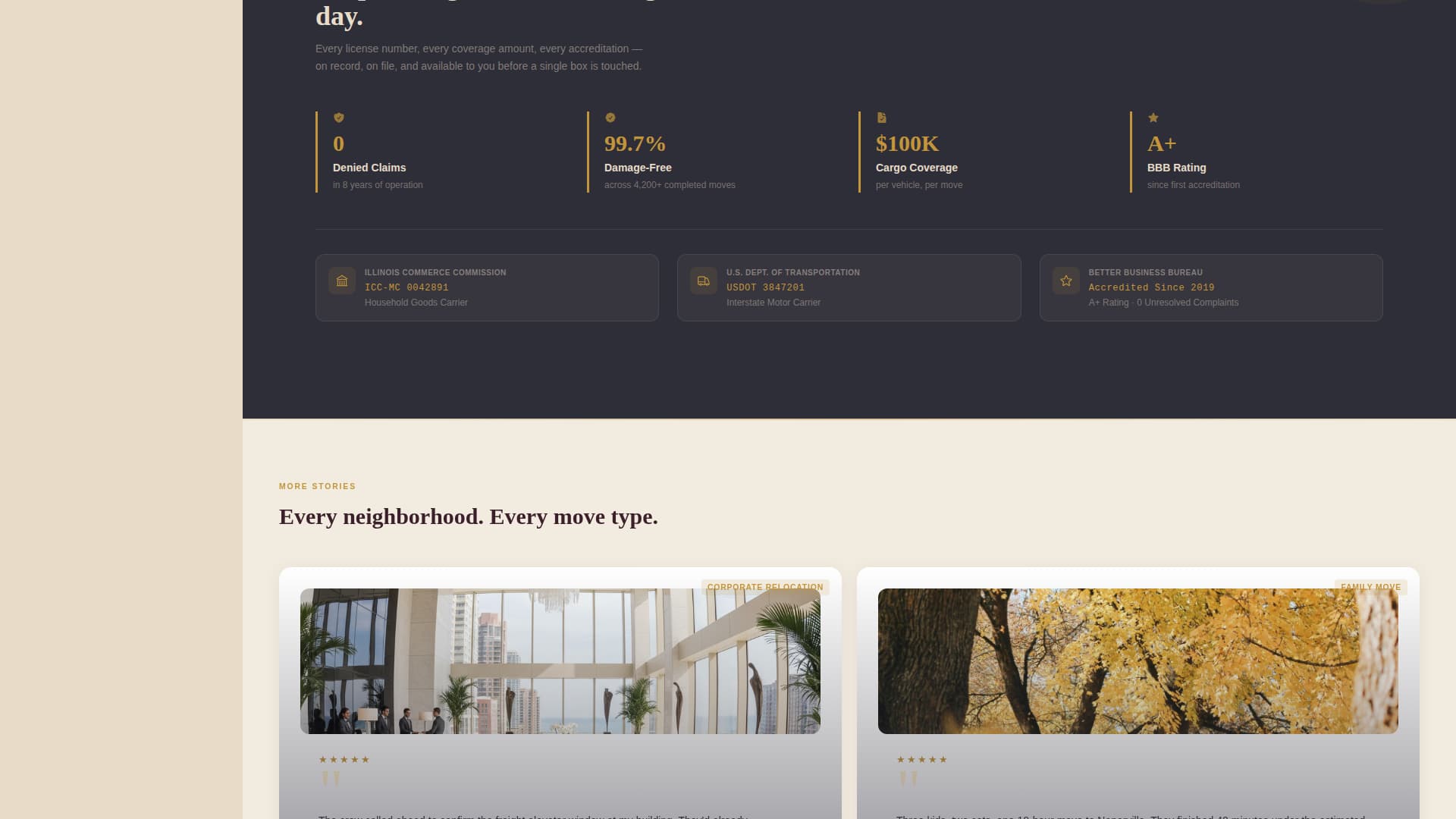 Transit — Rapid Relocation Services Landing Page Template