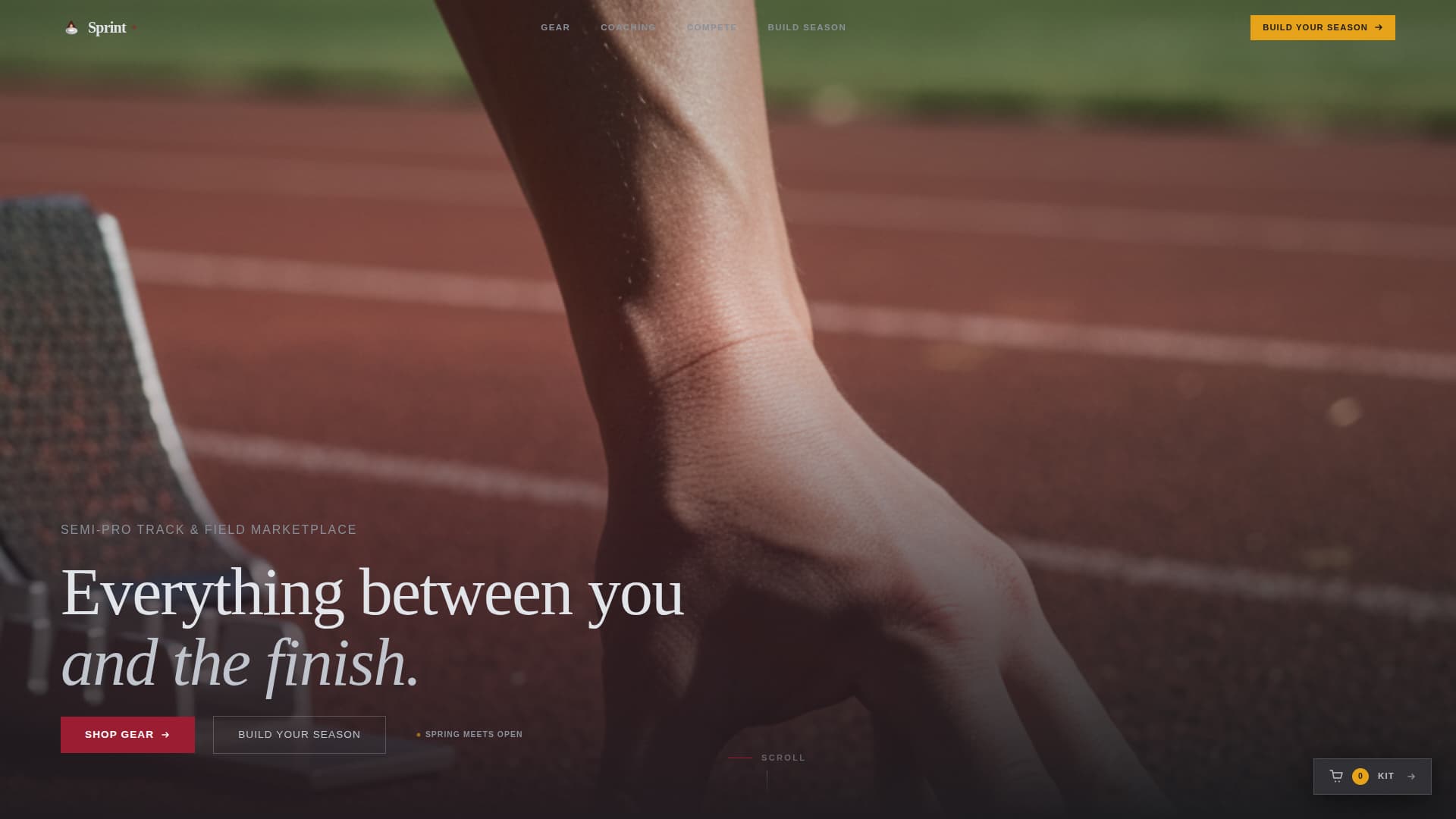 Sprint - Elite Track & Field Landing Page Template