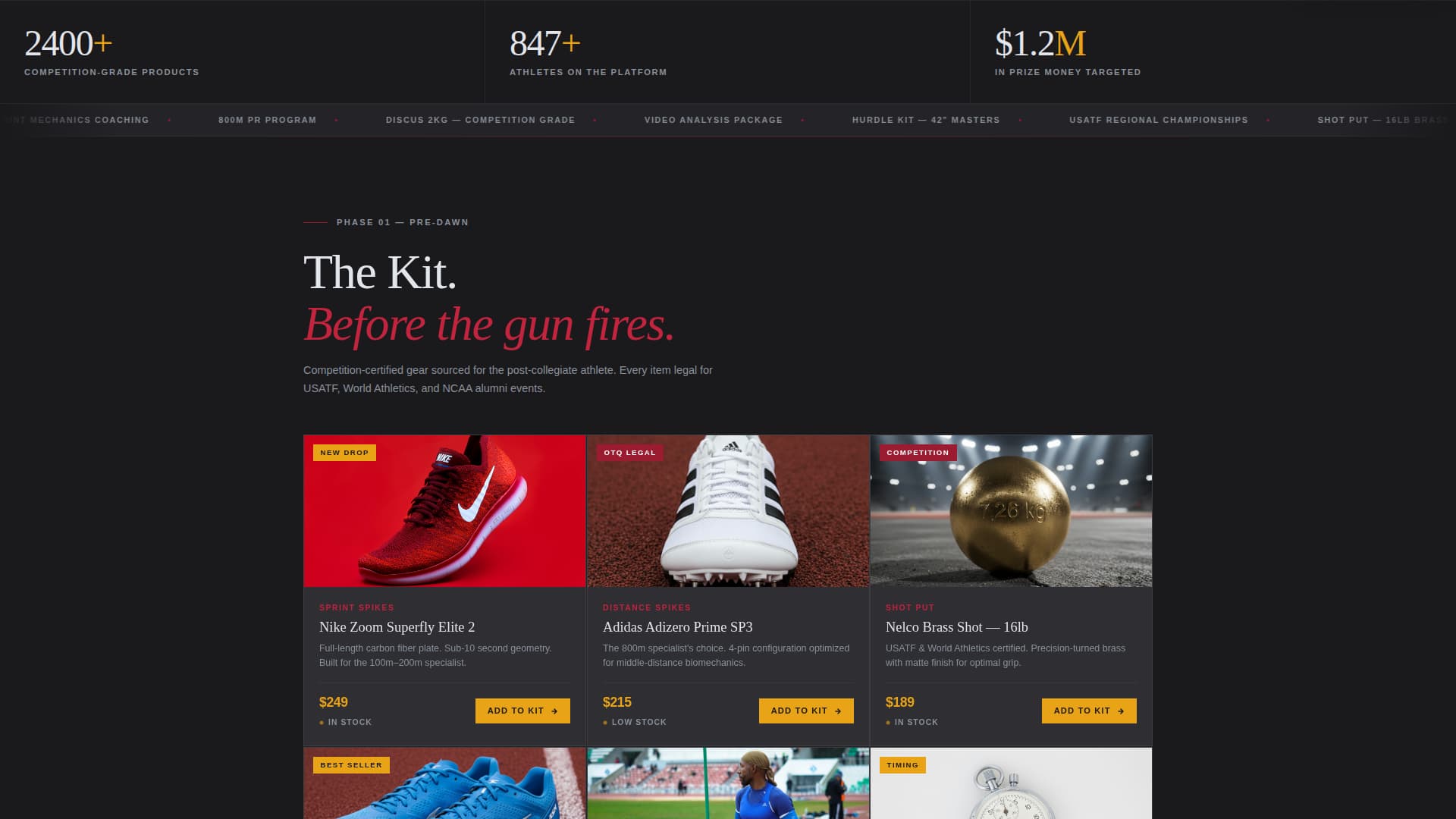 Sprint - Elite Track & Field Landing Page Template