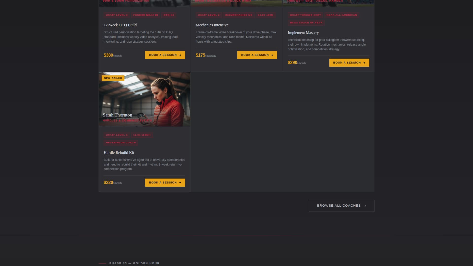 Sprint - Elite Track & Field Landing Page Template
