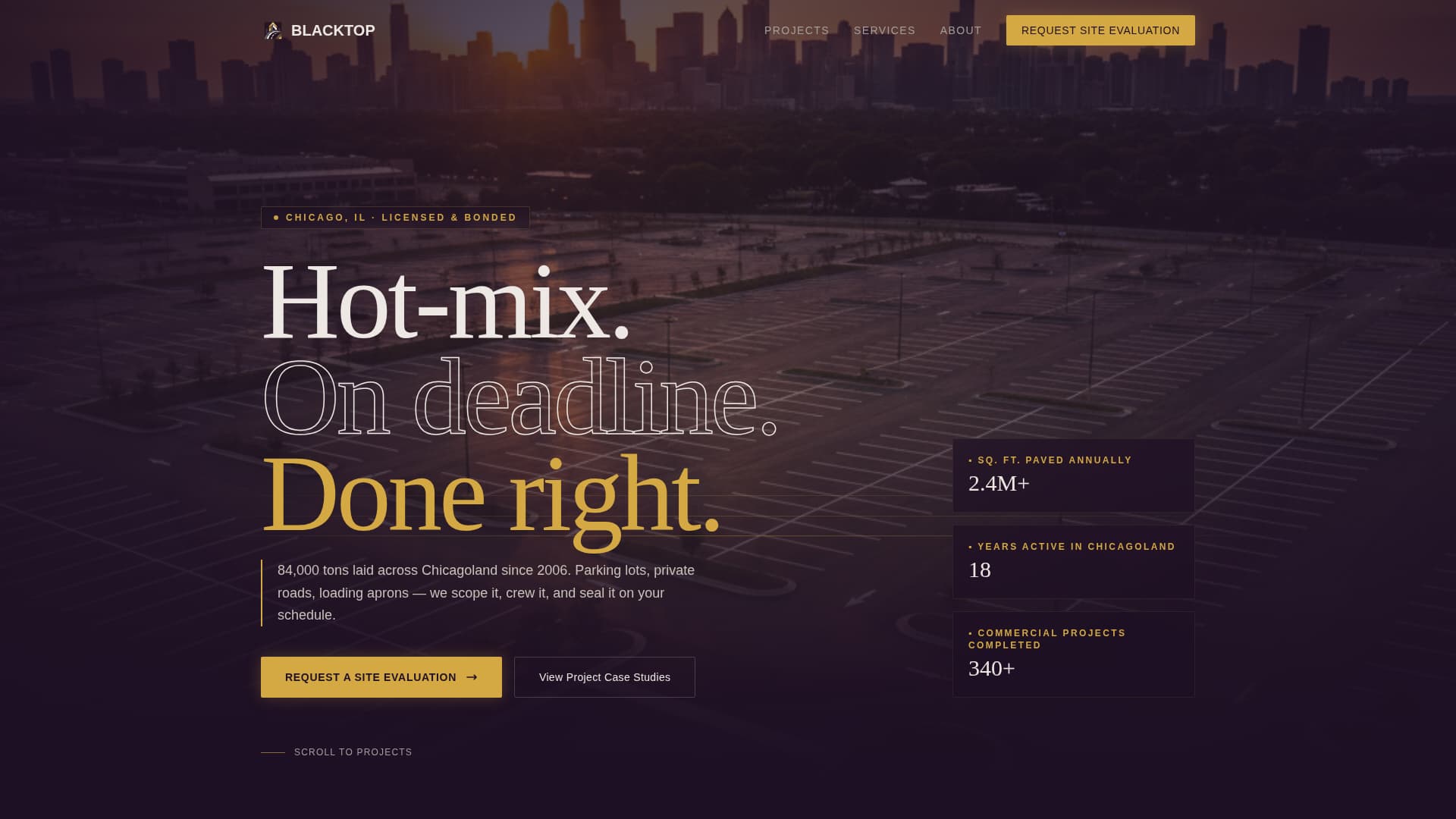Blacktop - Premium Asphalt Landing Page Template