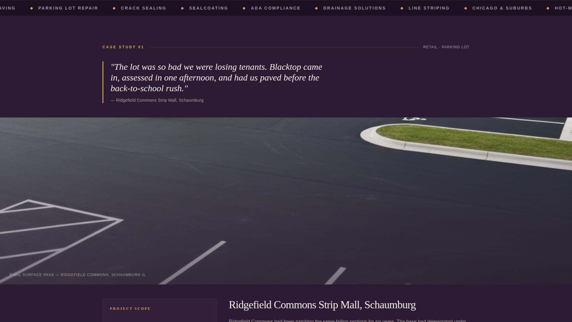 Blacktop - Premium Asphalt Landing Page Template