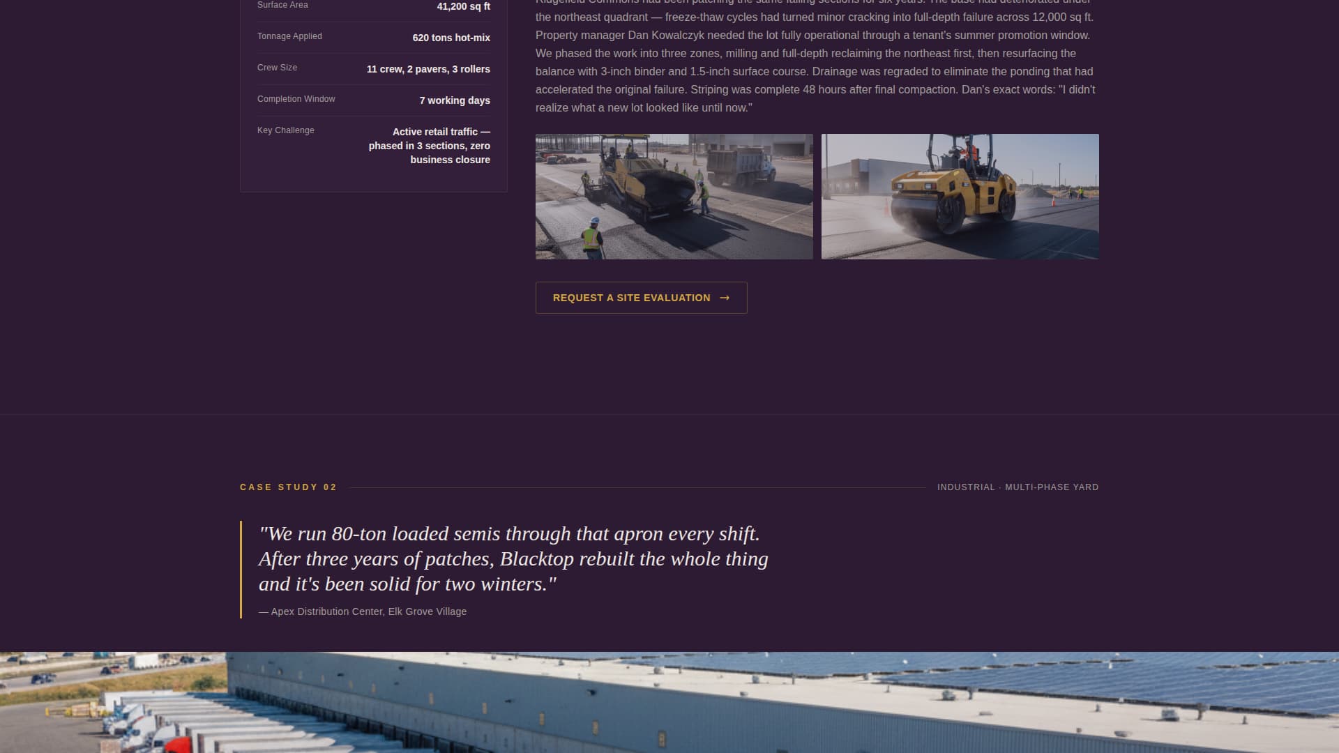 Blacktop - Premium Asphalt Landing Page Template