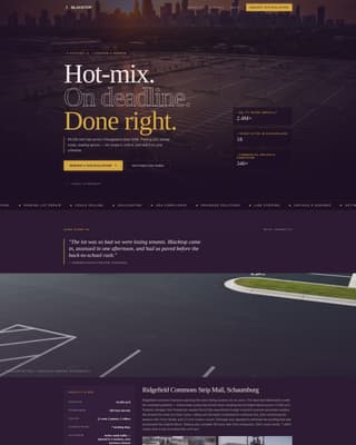 Blacktop - Premium Asphalt Landing Page Template