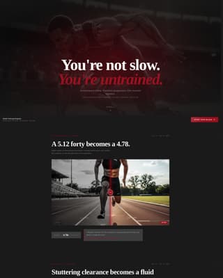 Stride - High Performance Track & Field Landing Page Template