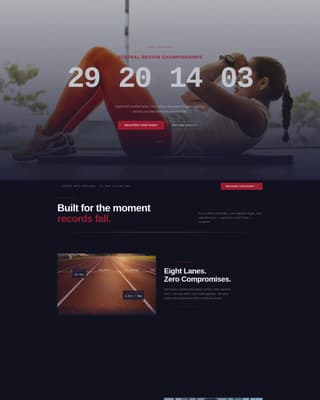 Stride - Championship Track & Field Landing Page Template