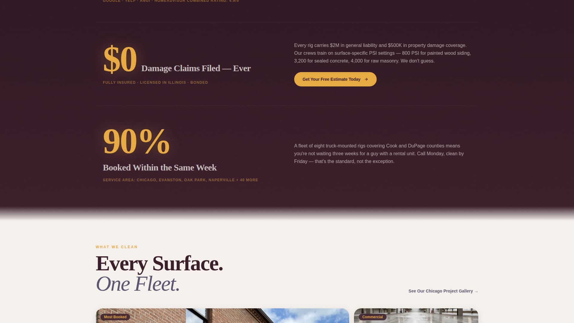 Blast — Commercial Surface Restoration Landing Page Template