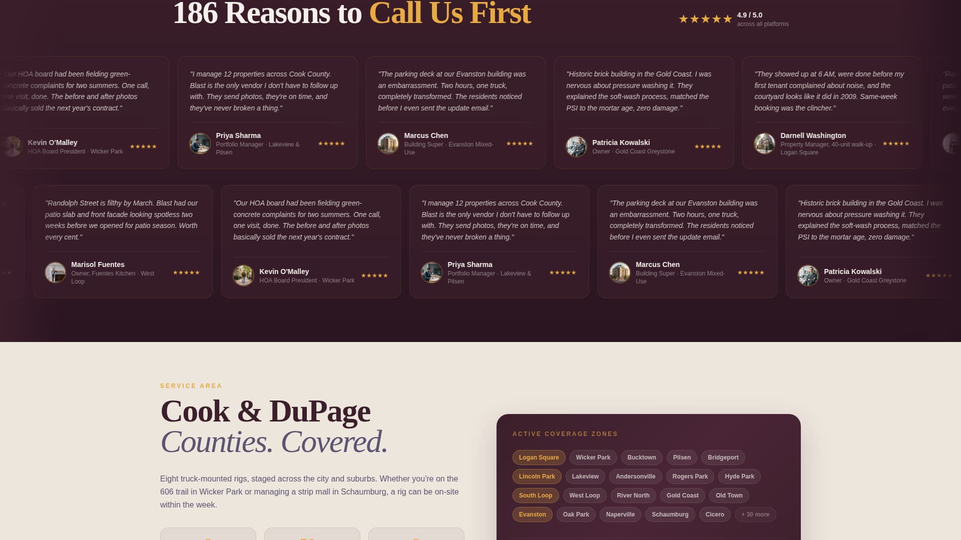Blast — Commercial Surface Restoration Landing Page Template