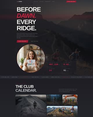 Stride - High Performance Trail Running Landing Page Template