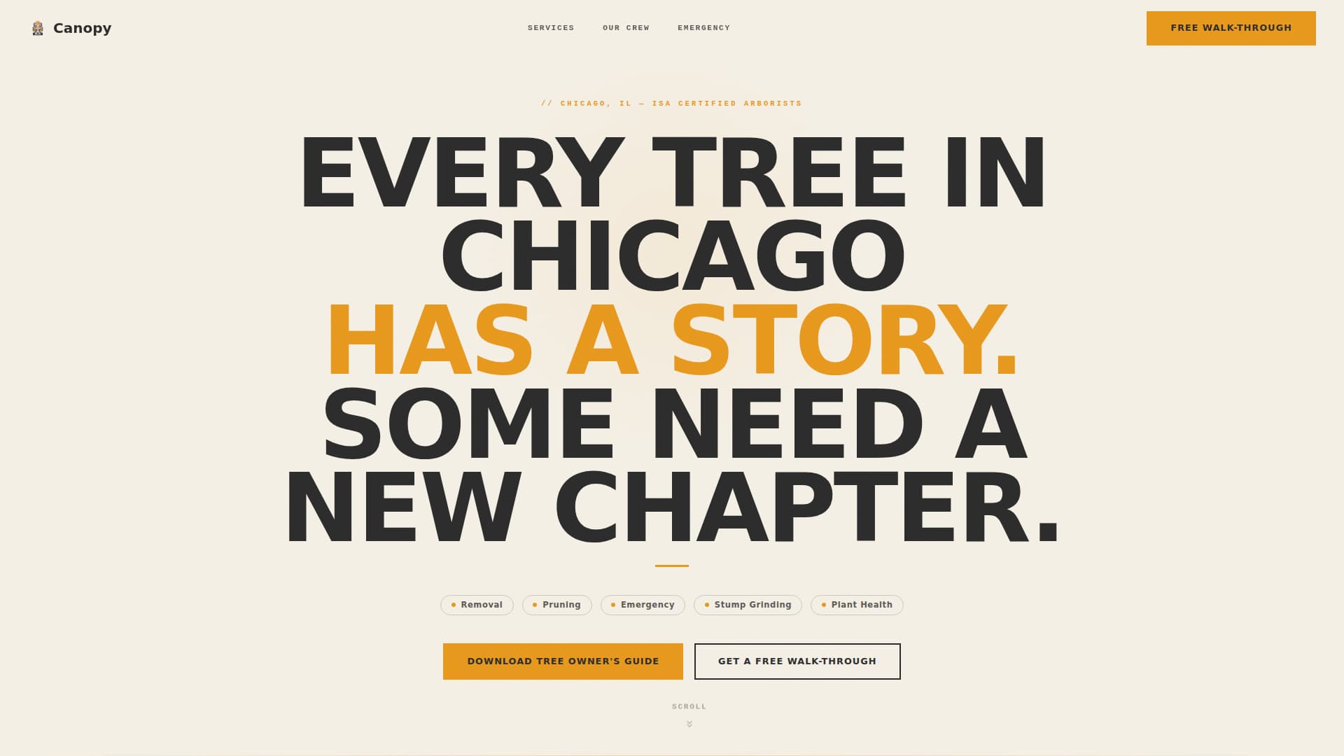 Grove — Certified Tree Service Landing Page Template