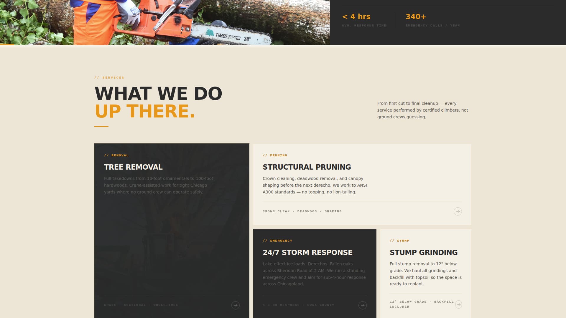 Grove — Certified Tree Service Landing Page Template