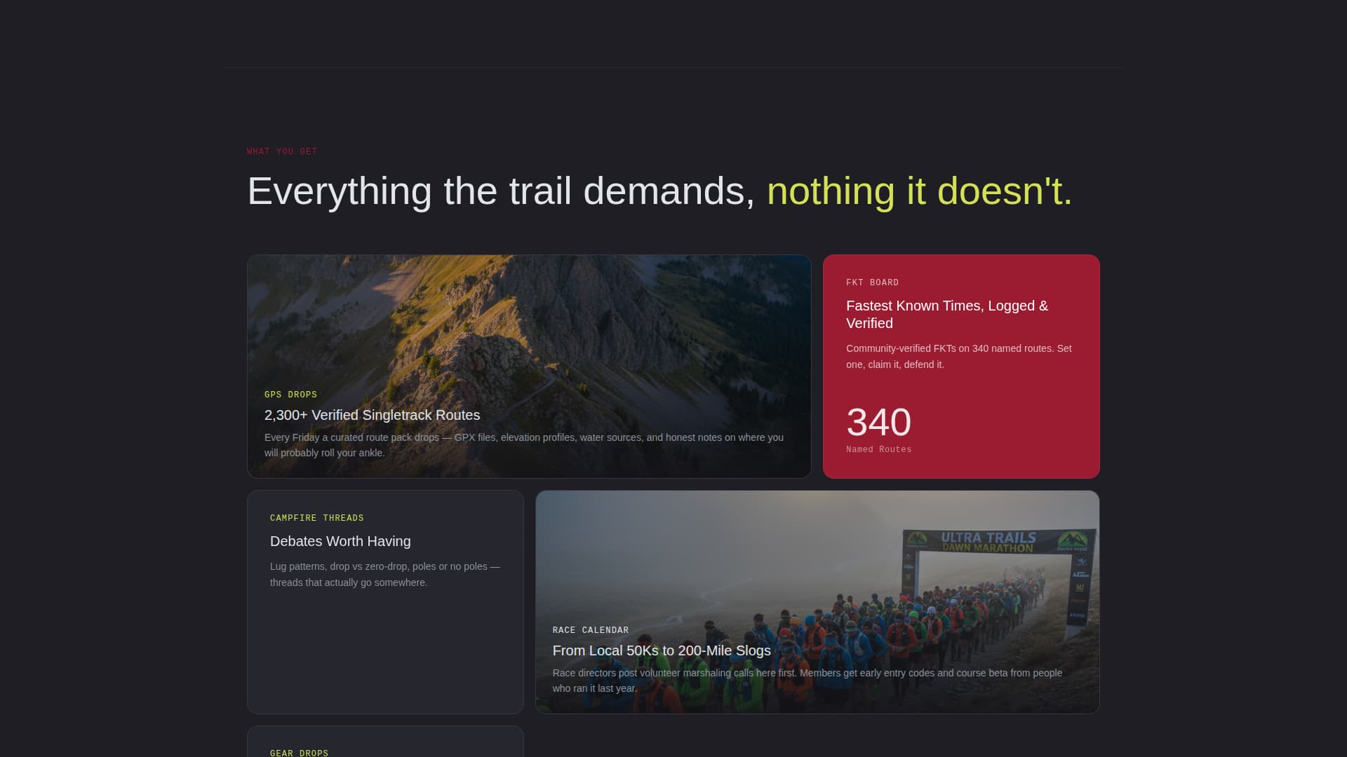 Switchback - Rugged Trailrunning Landing Page Template
