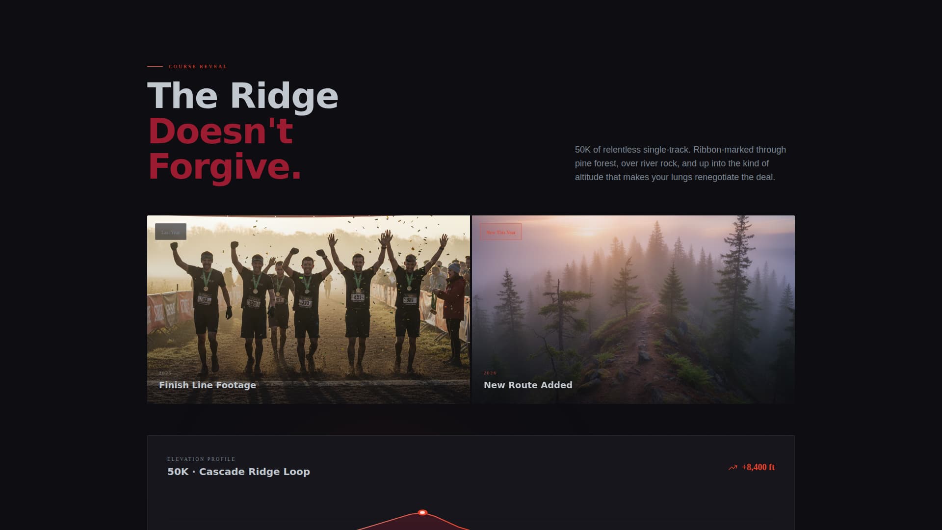 Stride - Dynamic Trailrunning Landing Page Template