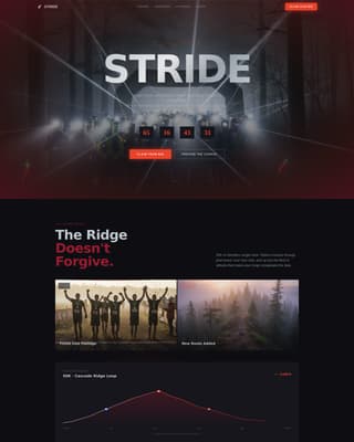 Stride - Dynamic Trailrunning Landing Page Template