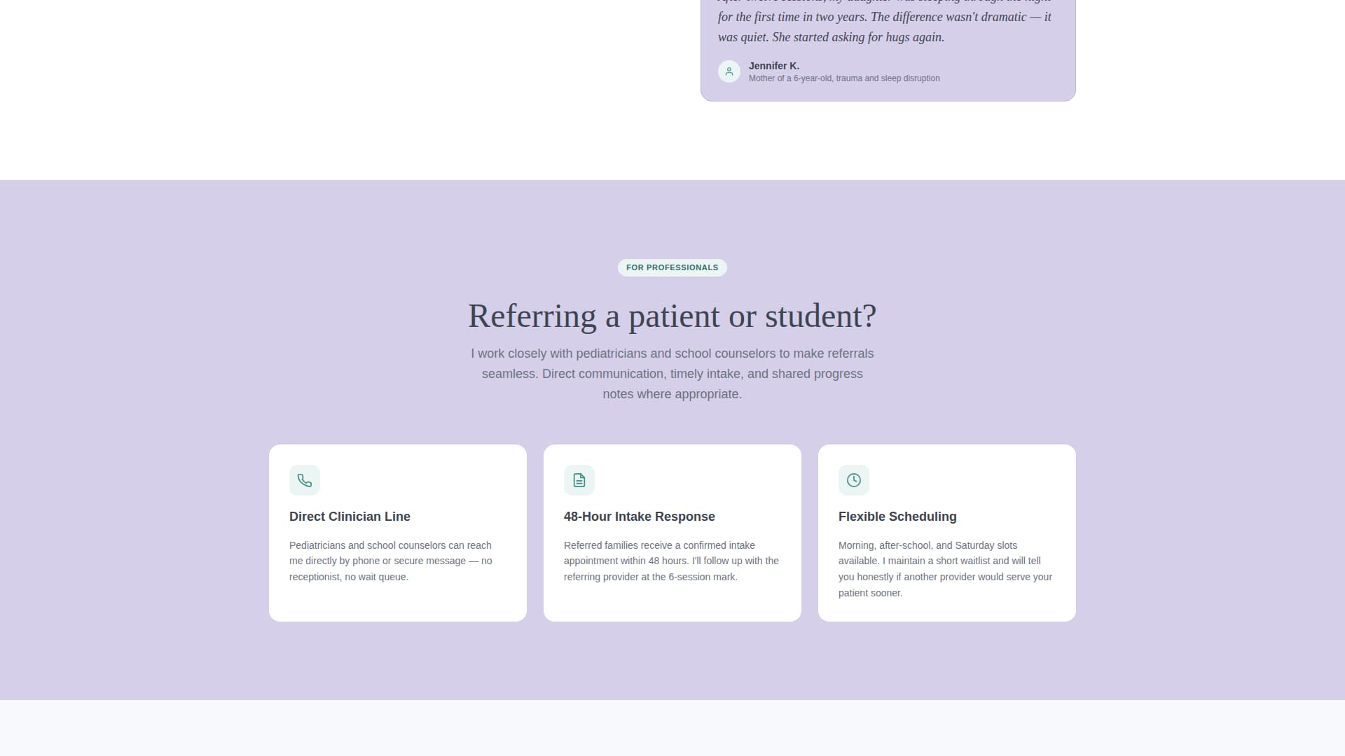 Child Psychologist Booking Website Template