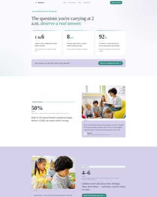 Child Psychologist Booking Website Template