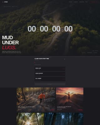 Stride - Rugged Trailrunning Landing Page Template
