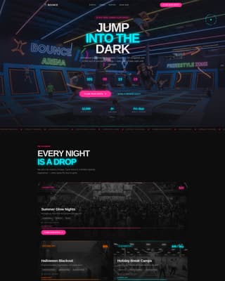 Bounce - Electrifying Trampoline Landing Page Template