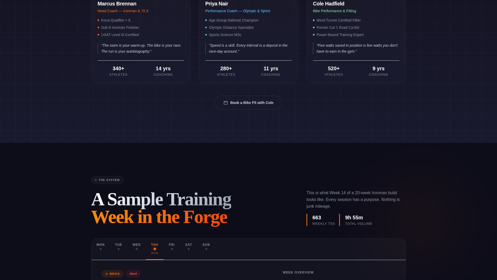 Triforge - Dynamic Triathlon Landing Page Template