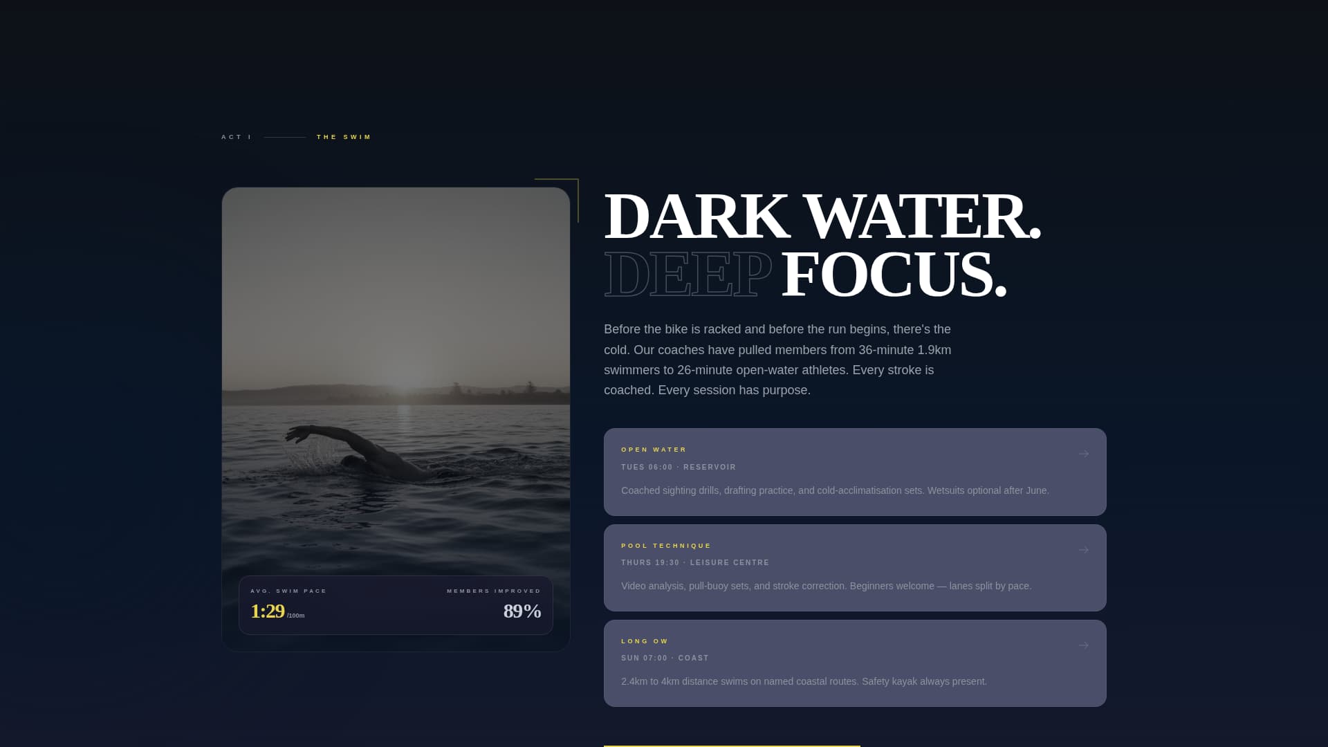 Stride - Immersive Triathlon Landing Page Template