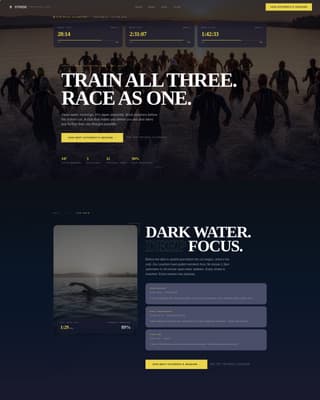 Stride - Immersive Triathlon Landing Page Template