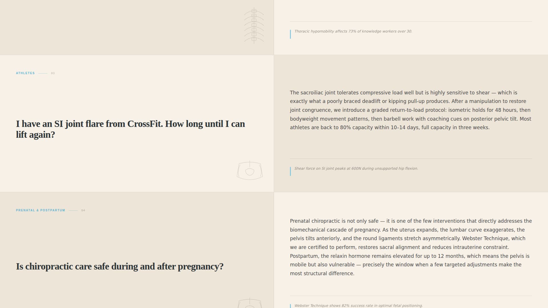 Chiropractic FAQ & Patient Resource Landing Page Template