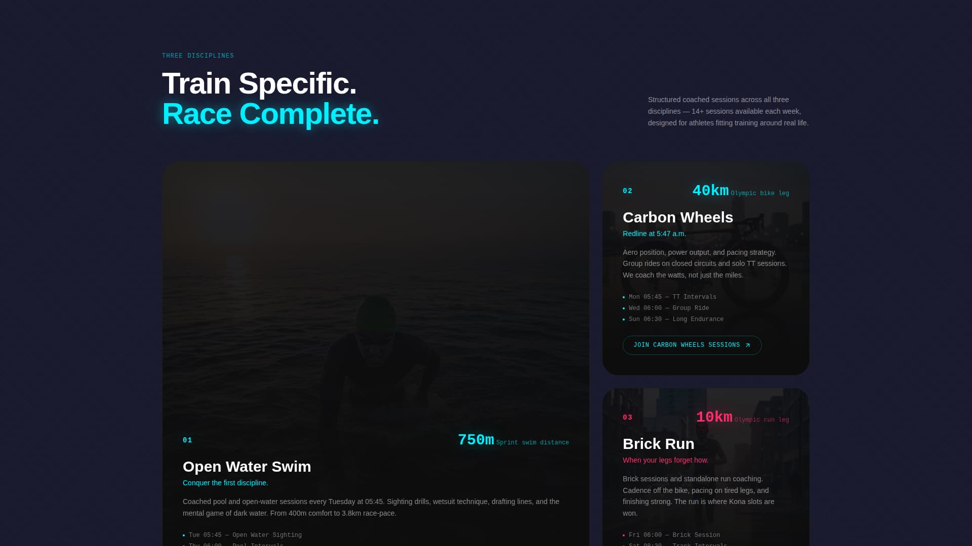 Triathlon - Electric Club Landing Page Template