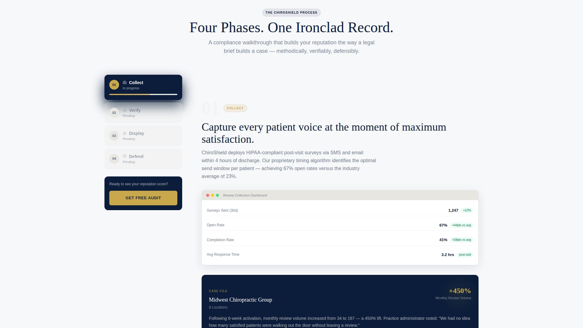 Chiropractic Reputation Management Website Template