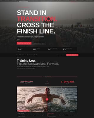 Transitionzone - Elite Triathlon Landing Page Template