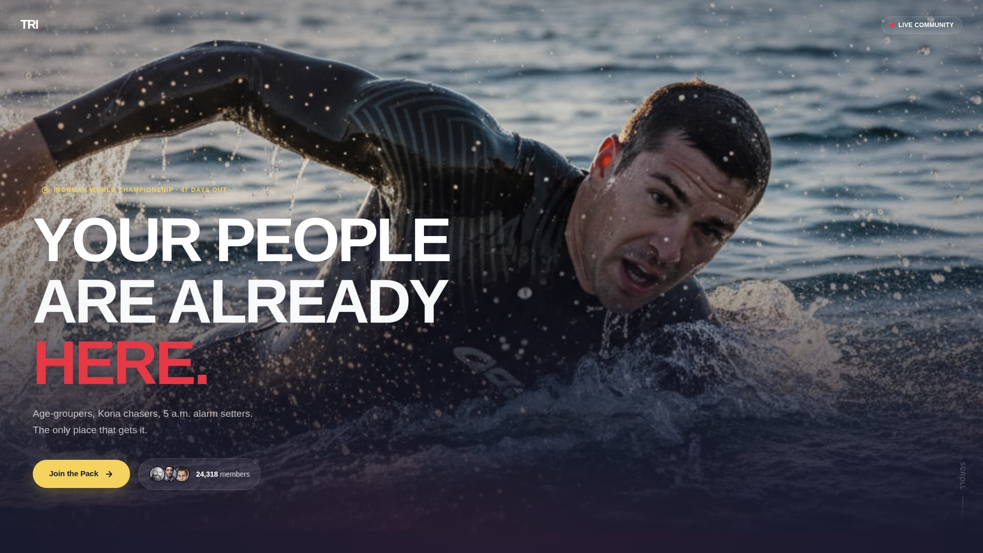 Tri - Electrifying Triathlon Landing Page Template