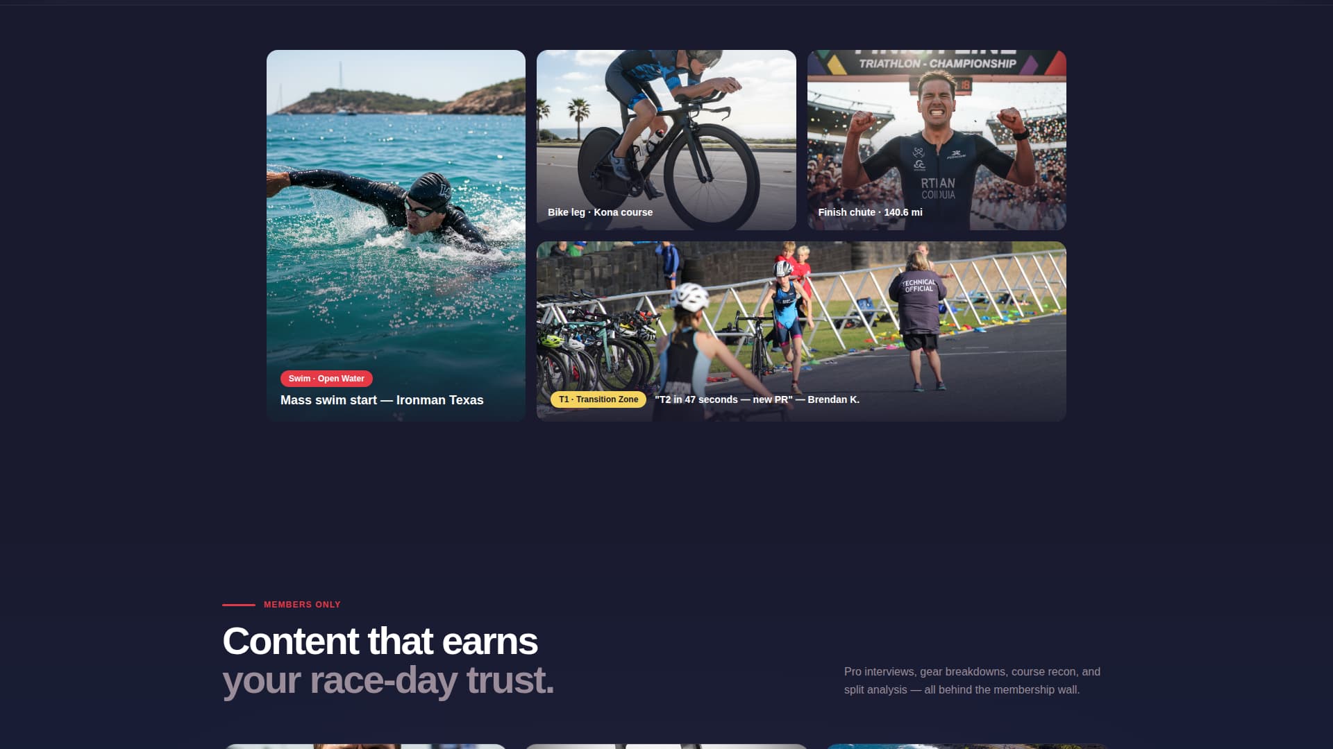 Tri - Electrifying Triathlon Landing Page Template
