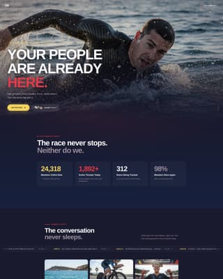 Tri - Electrifying Triathlon Landing Page Template