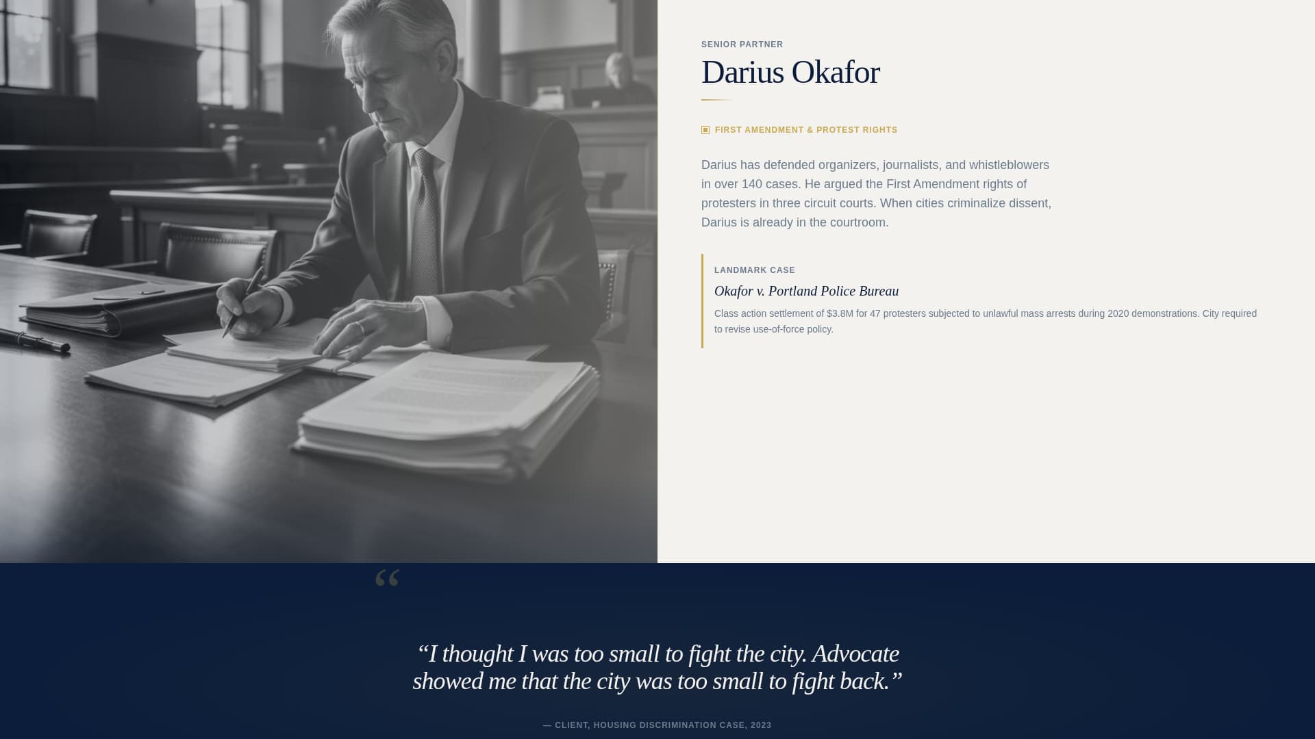 Advocate - Powerful Civilrights Landing Page Template