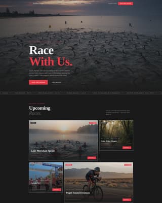 Triathlon - Highperformance League Landing Page Template