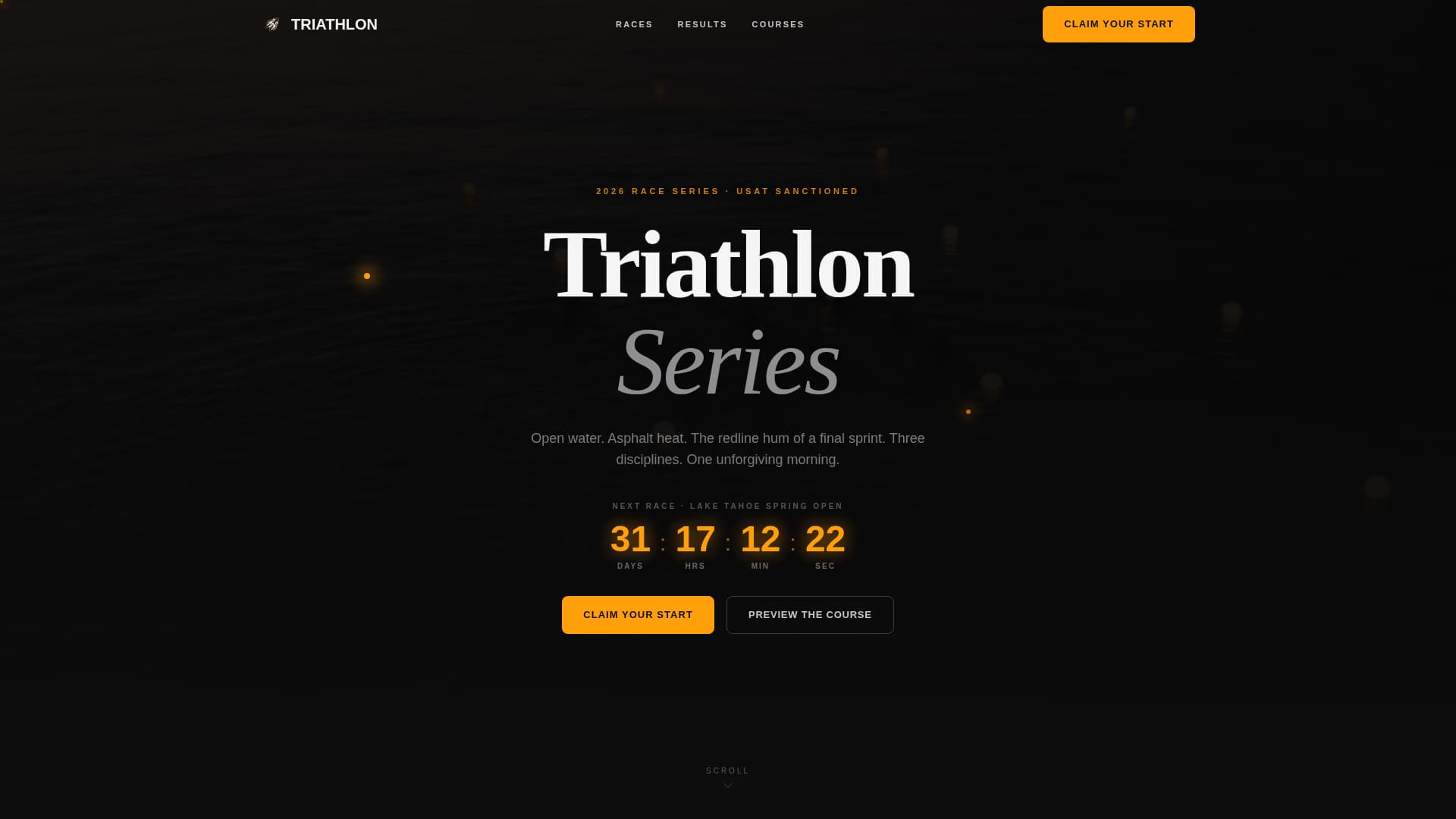 Triathlon - Elite Competition Landing Page Template