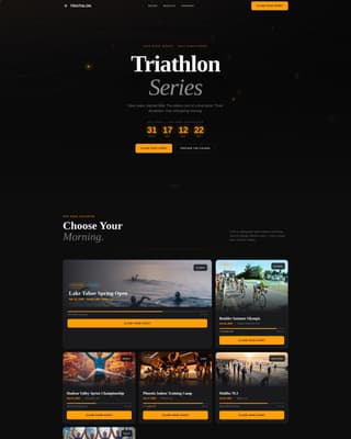 Triathlon - Elite Competition Landing Page Template