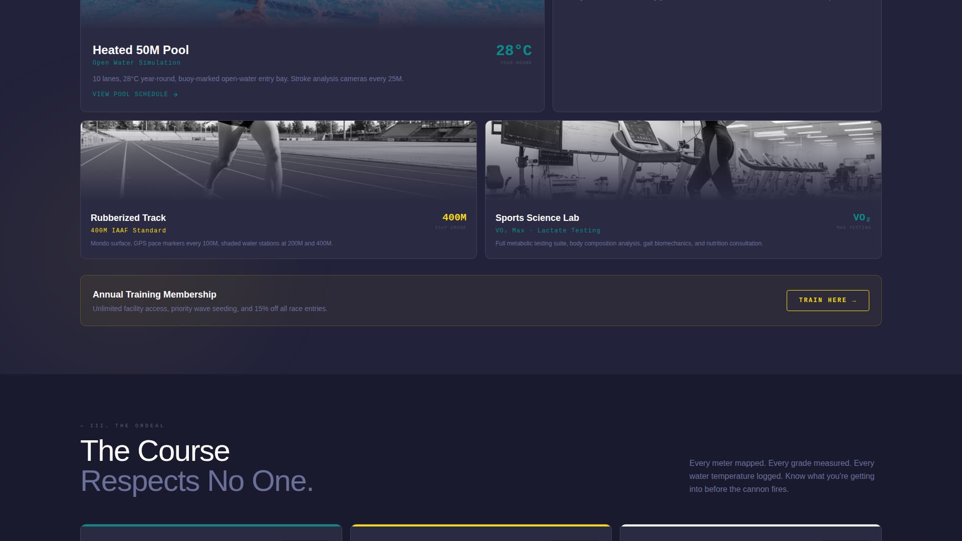 Triathlon Hub - Elite Venue Landing Page Template