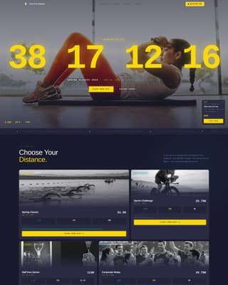 Triathlon Hub - Elite Venue Landing Page Template