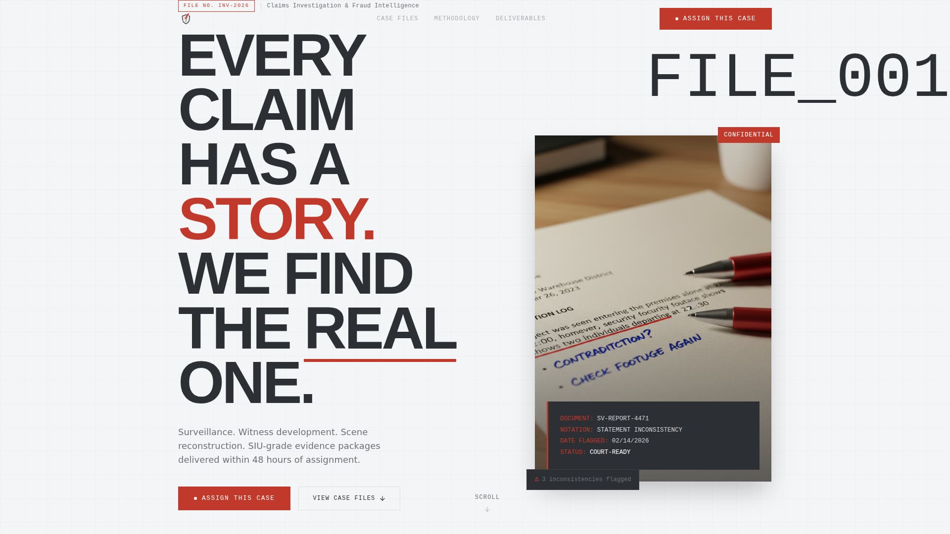 Investigate - Precision Claimsinvestigator Landing Page Template