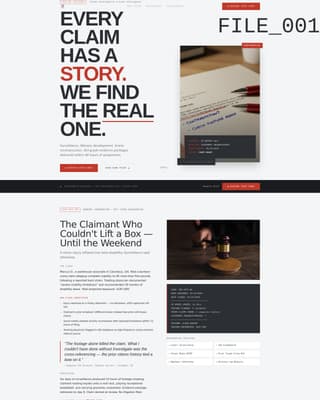 Investigate - Precision Claimsinvestigator Landing Page Template